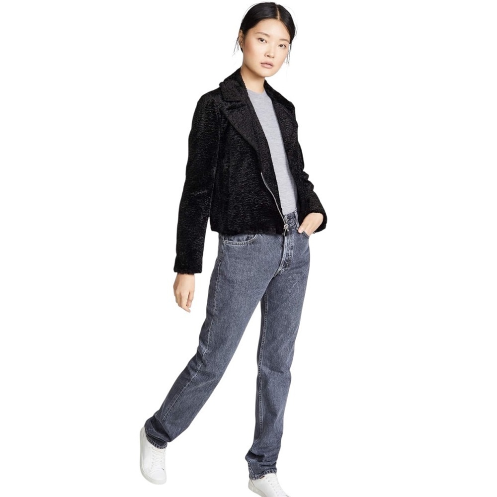 THEORY Faux Fur Jacket size XS - Picture 3 of 10